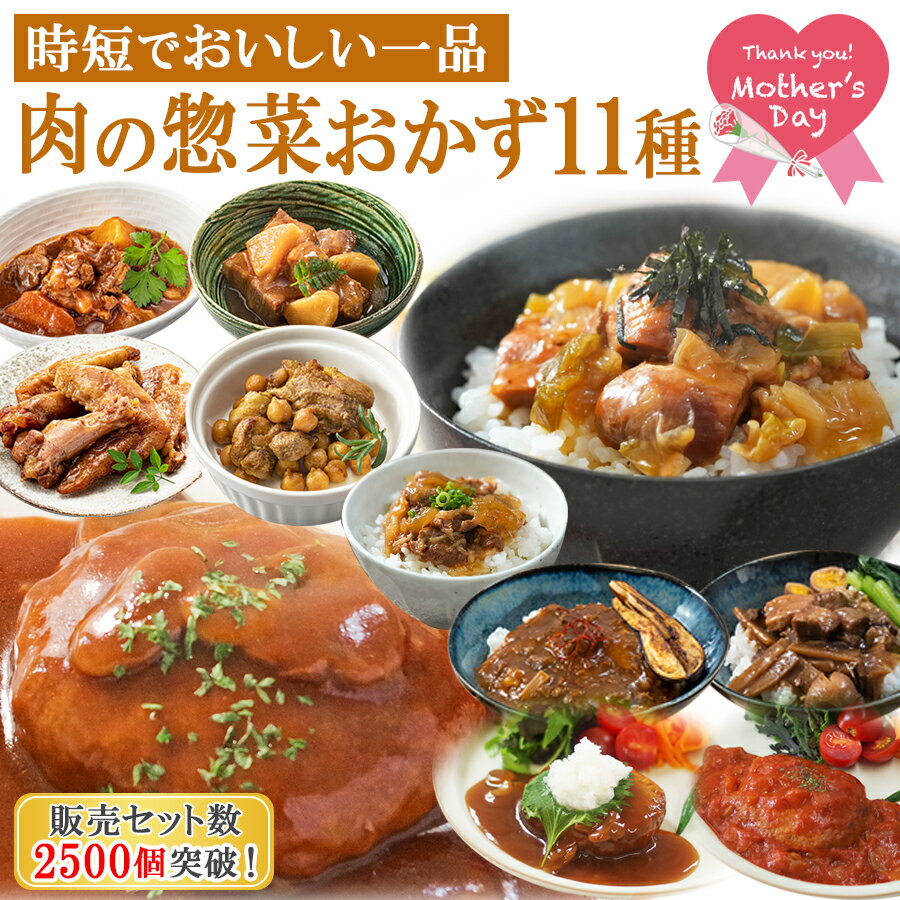 母の日 レトルト 食品 惣菜 肉 おかず 詰め合わせ11種セット 洋食 丼 煮込み 常温保存 キャンプ飯 ご飯 レンジ調理 一人暮らし ギフト プレゼント ハンバーグ 麻婆 ルーロー飯 スタミナ 福袋 グルメ お取り寄せ 湯煎 カーネーション シール 父の日 デリカ 美味しい