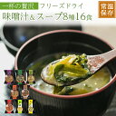 リーズドライ 一杯の贅沢 スープ&味噌汁 8種16食 お試し 詰め合わせセット アソート 簡単調理 インスタント プレゼント お味噌汁 送料無料【ゆうパケット便...