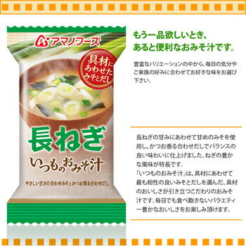 アマノフーズ フリーズドライ味噌汁 いつものおみそ汁 長ねぎ 9g×10食セット