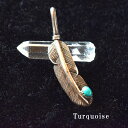 フェザー ターコイズ シルバー ペンダントトップ キングマン エスニック シルバーアクセサリー バリブラン