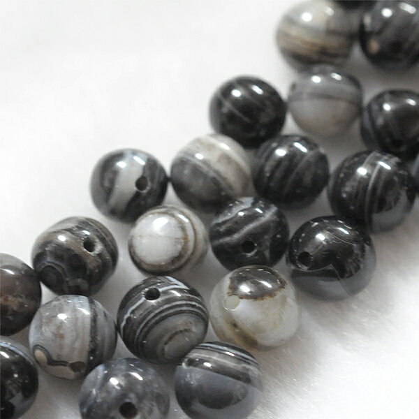 【メール便対応】天眼石8ミリ10粒売り サードオニキス 天然石 パワーストーン バリブラン オニキス 瑪瑙 メノウ 天眼石