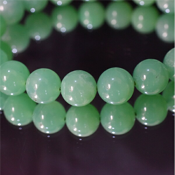 クリソプレーズ 10ミリ ブレスレット 内周約16センチ アップルグリーン 緑玉髄 天然石 パワーストーン