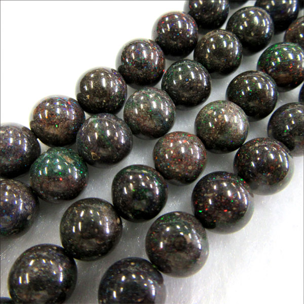 【メール便対応】ブラックオパール8ミリ1粒売り ブラックオパール オパール アクセサリーパーツ 天然石 幸福 恋愛成就オーストリア