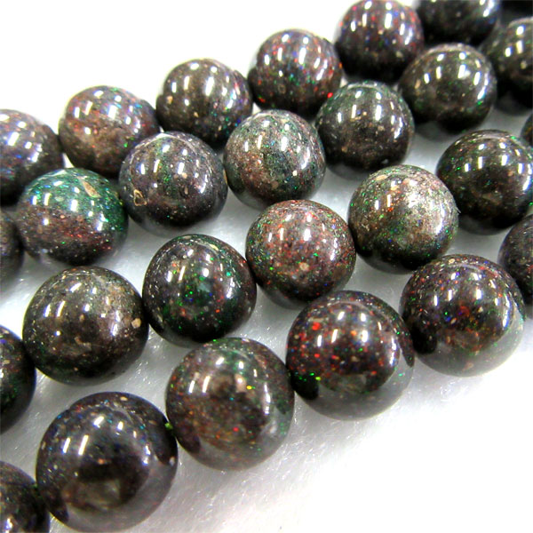 【メール便対応】ブラックオパール8ミリ1粒売り ブラックオパール オパール アクセサリーパーツ 天然石 幸福 恋愛成就オーストリア