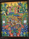 【5/6迄sale最大20%OFFクーポン】 アジアン雑貨 インテリア バリ風 バリ絵画 バロンの祭列 B-1 ヤングアーティスト PUDAK 37.5×33 ...
