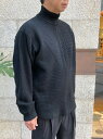 WhiteMountaineering　FAKE PATCHWORK TURTLE NECK SWEATER　BLACK WM2373605　フェイクパッチワーク　タートルネック　セーター　ホワイトマウンテニアリング