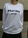 BEATINGHEART　ビーティングハート　ビーズロゴ　ロングTシャツ　WHITE/BLACK/BEIGE　BT005K1