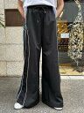 AULA 　 MULTI PUBLIC TRACK PANTS　BLACK　 1241-06034 アウラ