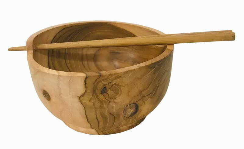 天然木ウッドボウル 箸セット【バリ・アジアン雑貨バリパラダイス】
