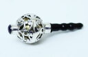 ☆イヤホンジャック花モチーフ1.3Φ(全長4cm) パープル【バリ島直輸入】ギフト/プレゼント/幸運/開運/ミニガムラン/チャーム/お守り/癒しの音色/ヒーリングアイテム/癒しグッズ/イヤホンジャック/銀細工/シルバー【バリ・アジアン雑貨バリパラダイス】