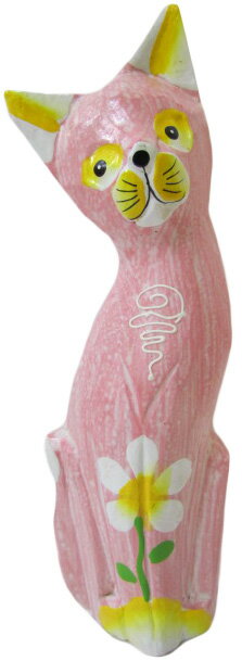 バリ猫3匹セット35*30*25　ピンク【バリ・アジアン雑貨バリパラダイス】 2