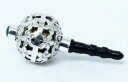 ☆イヤホンジャック(全長4cm)フランジパニ 1.3cmΦグリーン【バリ島直輸入】ギフト/プレゼント/幸運/開運/ミニガムラン/チャーム/お守り/癒しの音色/ヒーリング/癒しグッズ/イヤホンジャック/銀細工/シルバー【バリ・アジアン雑貨バリパラダイス】