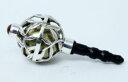 ☆イヤホンジャック(全長4cm)リーフデザイン1.5cmΦ レッド【バリ島直輸入】ギフト/プレゼント/幸運/開運/ミニガムラン/チャーム/お守り/癒しの音色/ヒーリングアイテム/癒しグッズ/イヤホンジャック/銀/シルバー【バリ・アジアン雑貨バリパラダイス】