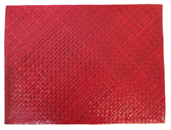 パンダン編みランチョンマット　レッド【バリ・アジアン雑貨バリパラダイス】