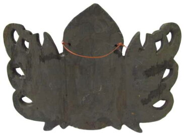 木製バロンマスク20cm（お面）赤【バリ・アジアン雑貨バリパラダイス】