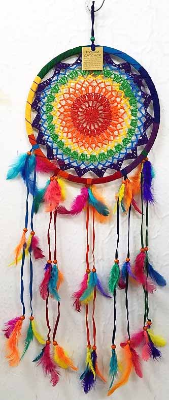 ドリームキャッチャードイリーレース27cmΦ　カラフル【バリ・アジアン雑貨バリパラダイス】