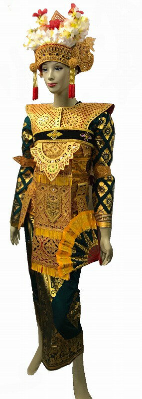 民族衣装 レゴンダンス 一式セット【バリ島直輸入】【おしゃれ】【レディース】【レゴンダンス衣装】【バリダンス衣装】【レゴンコスチューム】【エスニック】【舞台衣装...