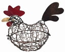 【スーパーSALE 30%OFF】 アイアンにわとり卵入れMカゴタイプ 茶【バリ・アジアン雑貨バリパラダイス】
