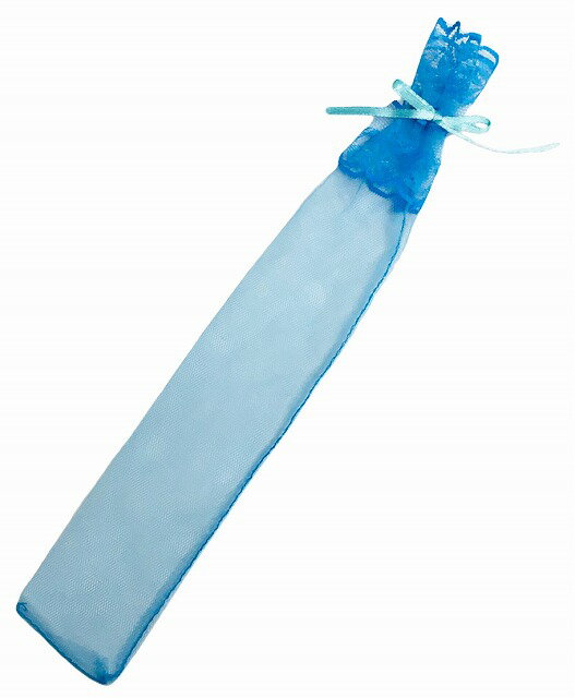 クバヤレースギフトリボン巾着　レクタンゴ　L10枚SET　水色2【バリ・アジアン雑貨　　バリパラダイス】