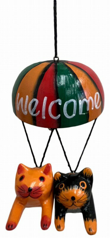 WELCOMEパラソル猫【バリ・アジアン雑貨バリパラダイス】