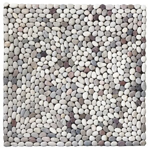 ストーンモザイクタイルプレート スモールストーン【バリ島直輸入】ストーンマット インテリアマット 石 天然石 石細工 小石 プレート マット 敷石 敷物 インテリアマット シート アジアンインテリア 土産【バリ・アジアン雑貨バリパラダイス】