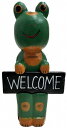 【アウトレット】WELCOMEお座りカエル 30cm【バリ・アジアン雑貨バリパラダイス】