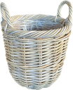【スーパーSALE 半額】クブラタンバスケットH40【バリ島直輸入】カゴ かご 籠 収納 籐 ラタン 丈夫 おしゃれ ディスプレイ 南国 プランターカバー 鉢カ...