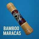 バンブーマラカス ドットデザイン(民族楽器リズムシェーカー)インテリア楽器 リズム楽器 楽器オブジェ シェイカー 音が出るおもちゃ リズム遊び エスニック 楽器...