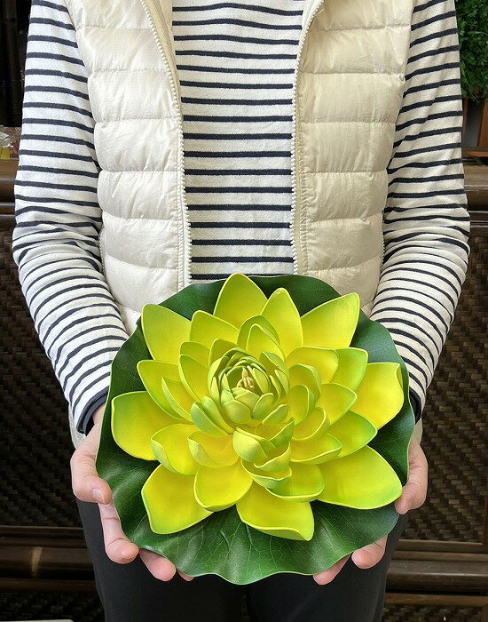 ロータス特大 黄緑　【バリ・アジアン雑貨バリパラダイス】