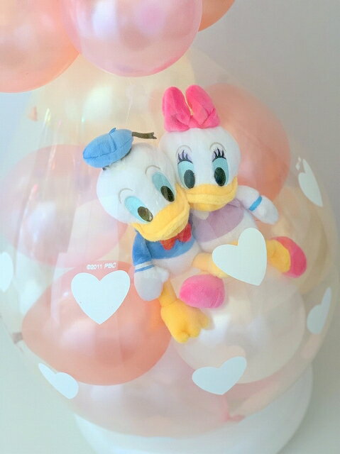 新品同様 クリスマスプレゼント 合格祝い 卒業祝い 入学祝いにも ローズゴールド ディズニー ドナルド デイジー バルーンラッピングバルーン 電報 結婚祝い 結婚式 祝電 お祝い 誕生日 ぬいぐるみ 出産祝い 発表会 開店祝い 入籍祝い クリスマス 母の日 成人式