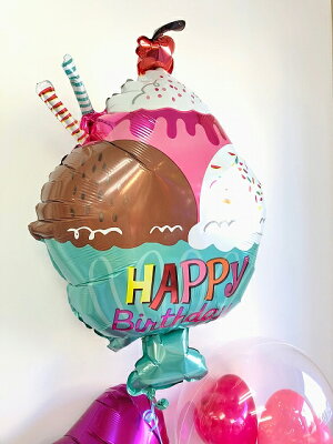 バルーン誕生日♪バースデーカップケーキ♪♪バルーン誕生日送料無料バースデー飾りバルーンギフトプレゼント