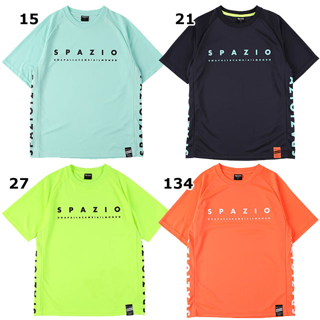 【スパッツィオ】 サッカー フットサル ジュニア ロゴ プラクティスシャツ 半袖 トレーニングウェア プラシャツ Tシャツ 【SPAZIO2022SS】 GE0831格安セール サッカー 用品 セール
