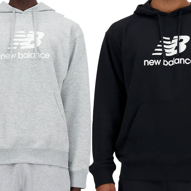 ニューバランス Sport Essentials Stacked Logo スウェットフーディ パーカー トレーニングウェア スウ..
