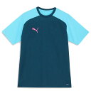 プーマ サッカー フットサル INDIVIDUAL プーマフットボール プロ 半袖 Tシャツ ブライトアクア プラクティスシャツ トレーニングウェア PUMA2024SS 659128-68