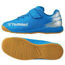 ヒュンメル フットサル サッカー ベルクロ インドアシューズ ジュニア プリアモーレ 6 アルファ VIN JR サックス 屋内シューズ 【hummel2024】 HJS5124-7595