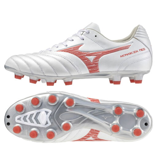 ミズノ サッカースパイク モナルシーダ NEO 3 ワイド PRO ホワイト レッド ワイドモデル 土 人工芝 天然芝 【Mizuno2024Q1】 P1GA242360 ミズノ サッカースパイク モナルシーダ NEO 3 ワイド PRO ホワイト レッド ワイドモデル 土 人工芝 天然芝 【Mizuno2024Q1】 P1GA242360