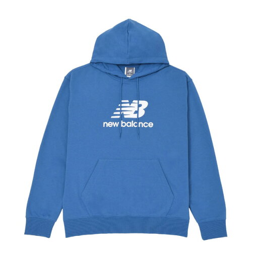 ニューバランス Sport Essentials Stacked Logo スウェットフーディ パーカー トレーニングウェア スウェット ブルーアゲート MT41501-BEU ニューバランス Sport Essentials Stacked Logo スウェットフーディ パーカー トレーニングウェア スウェット ブルーアゲート MT41501-BEU