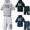 30%OFF ZETT ゼット 限定 BEAMS DESIGN 半袖スウェットパーカ&パンツ 上下セット トレーニングウェア ビームス 野球 一般 大人 BOS...