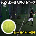 フィールドフォース ナイトボール M号 1ダース 12球 夜でも見やすい練習球 イエロー 軟式球 FNB-7212MYN