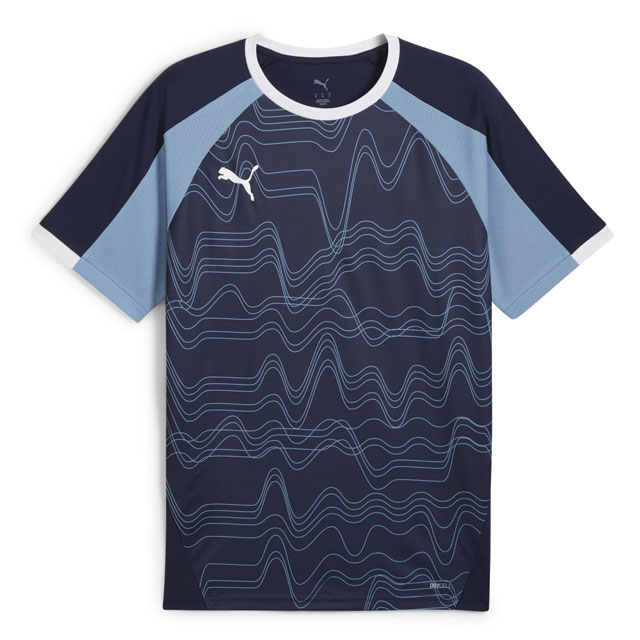 プーマ サッカー フットサル トレーニングウェア INDIVIDUALLIGA グラフィック SS シャツ ネイビー ブ..