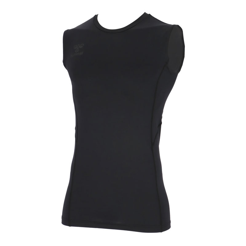 ヒュンメル サッカー フットサル ウェア ぴたっとつめたノースリーブインナー ブラック インナーシャツ アンダーシャツ 熱中症対策 接触冷感 吸汗速乾 HAP5163N-90