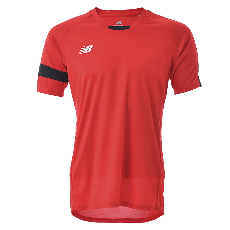 ニューバランス サッカー フットサル ゲームシャツ レッド トレーニングウェア 半袖 シャツ プラクティ..
