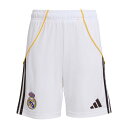 アディダス サッカー レプリカウェア ジュニア レアル・マドリード 25-26 ホームショーツ キッズ ホワイト ショートパンツ (adidas2025AW) KPD71-JN8878