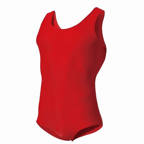 男子体操シャツ 赤,バレエレオタード,ダンスレオタード,バレエ用品