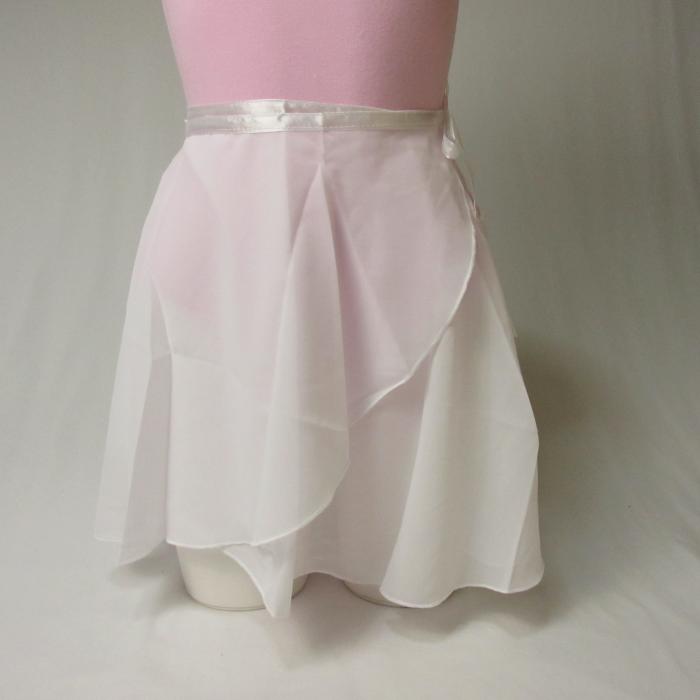 バレエ スカート 大人 白色Lサイズ丈38cm 　バレエ用品
