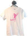 バレエ tシャツ Tシャツ ホワイト ピンク バレリーナ トップス ウォームアップ ウエア レッスン バレエ用品 子供 大人 キッズ メンズ ジュニア 楽屋着 ...