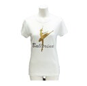 バレエ tシャツ バレエ トップス Tシャツ バレリーナ白色 バレエ トップス ウォームアップウエア バレエ用品
