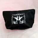 バレエ筆箱おしゃれ/黒バレリーナ/ポーチ化粧品小物入れ/メイク.ペンケース/バレエ発表会プレゼント