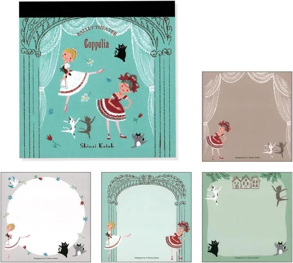 【12/1限定! ポイント2倍】バレエ ブロックメモ バレエシアター コッペリア シンジ カトウ バレリーナ バレエ発表会 プレゼント 文具 文房具 かわいい ...