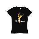 バレエ tシャツ ブラック 黒 バレリーナ ピカピカ 金 キッズ ジュニア 子供 大人 バレエ トップス バレエ Tシャツ ティシャツ バレエ発表会 プレゼント おすすめ おしゃれ かわいい 人気